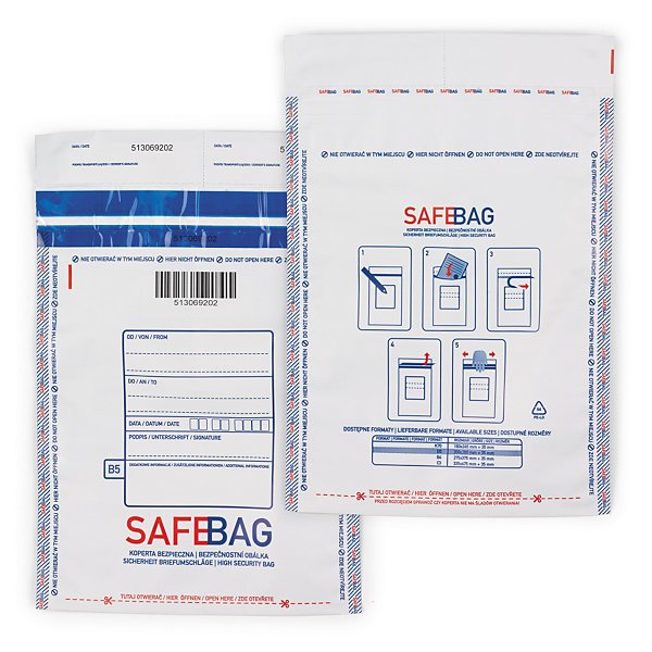Bezpečnostní obálky 275x375mm, bílé | SAFEBAG - 4
