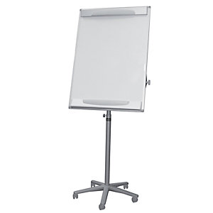 Bi-Office Design, caballete portátil, superficie de borrado en seco magnética, marco gris, 700 x 1000 mm