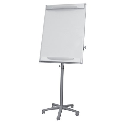 Bi-Office Design, caballete portátil, superficie de borrado en seco magnética, marco gris, 700 x 1000 mm - 1