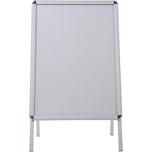 Bi-Office Expositor en forma de A, doble cara, marco de aluminio anodizado gris satinado, 1090 x 635 mm Bi-Office Expositor en forma de A, doble cara, marco de aluminio anodizado gris satinado, 1090 x 635 mm