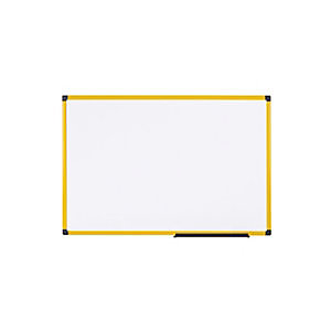 Bi-Office  Industrie Tableau blanc émaillé magnétique 120 x 90 cm - Cadre jaune