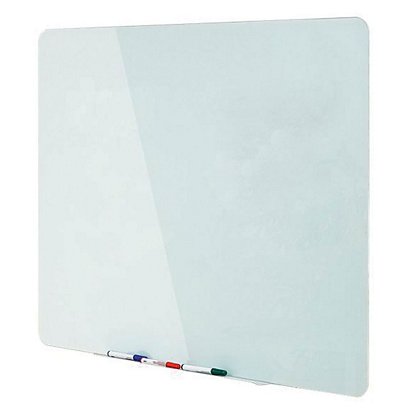 BI-OFFICE Magnetische glas-magneetbord, gehard wit glazen oppervlak, 4 mm, 1500 x 1200 mm
