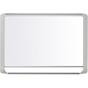 Bi-Office Master Vision, pizarra blanca magnética, superficie blanca brillante, esmaltada, marco gris claro, 600 x 900 mm