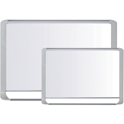 Bi-Office MasterVision Lavagna magnetica, Superficie smaltata bianco brillante, Cornice grigio chiaro, 1200 x 900 mm - 1