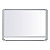 Bi-Office MasterVision, pizarra blanca magnética, superficie blanca brillante, esmaltada, marco gris claro, 1800 x 1200 mm - 1