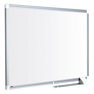 Bi-Office Maya New Generation, pizarra blanca, magnética, superficie de acero lacado, marco de aluminio gris, 900 x 600 mm