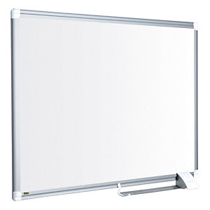 BI-OFFICE Maya New Generation whiteboard, magnetisch gelakt stalen oppervlak, grijs aluminium frame, 900 x 600 mm