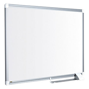 BI-OFFICE Maya nieuwe generatie whiteboard, magnetisch gelakt stalen oppervlak, grijs aluminium frame, 1800 x 1200 mm