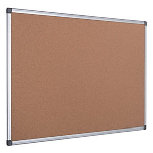 Bi-Office Maya, Tablón de corcho, marco de aluminio, 900 x 600 mm, marrón