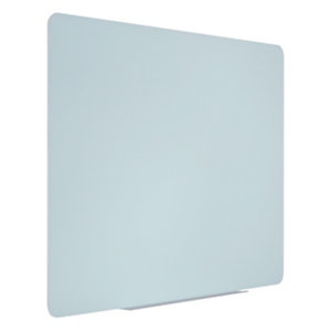 Bi-Office Pizarra de cristal magnética de limpieza en seco, superficie de vidrio templado blanco, 4 mm, 900 x 600 mm