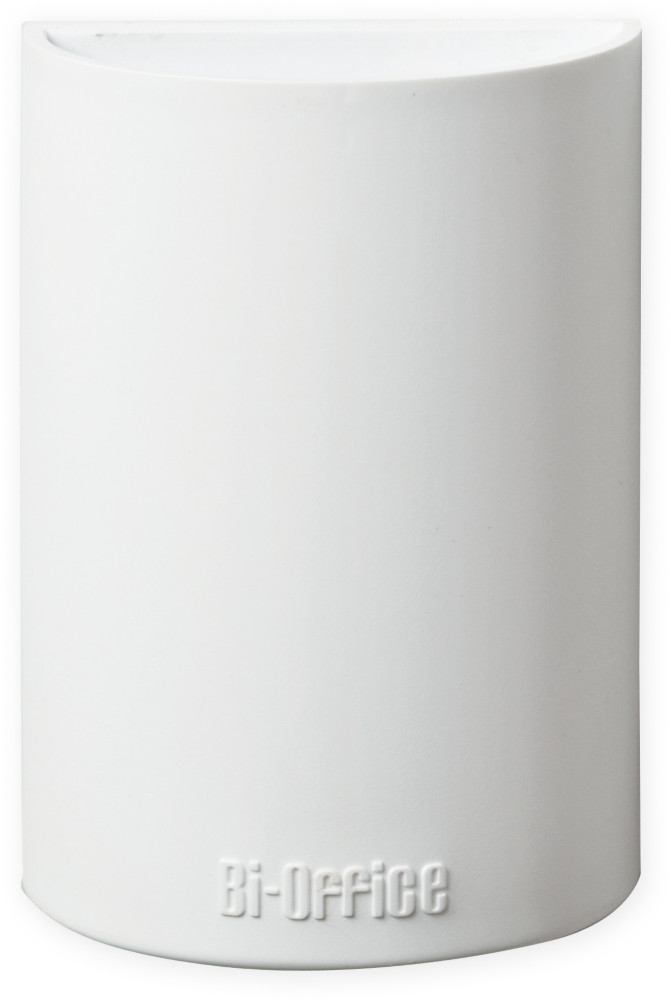 Bi-Office Porte-marqueurs pour tableau blanc magnétique - 110 x 75 x 42 mm - Blanc
