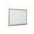 Bi-Office Tableau blanc laqué recyclable Earth - Surface magnétique - Cadre bois Chêne - L.60 x H.45 cm - 2