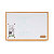 Bi-Office Tableau blanc laqué recyclable Earth - Surface magnétique - Cadre bois Chêne - L.90 x H.60 cm - 2