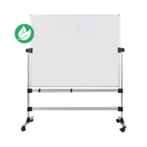 Bi-Office Tableau blanc émaillé mobile double face pivotant Earth - Surface magnétique - Cadre Aluminium - L.180 x H.120 cm Bi-Office Tableau blanc émaillé mobile double face pivotant Earth - Surface magnétique - Cadre Aluminium - L.180 x H.120 cm