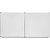Bi-Office Tableau blanc émaillé triptyque MAYA - Surface magnétique - Cadre Aluminium - L.120 x H.90 cm (fermé) - 1