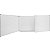Bi-Office Tableau blanc émaillé triptyque MAYA - Surface magnétique - Cadre Aluminium - L.120 x H.90 cm (fermé) - 4