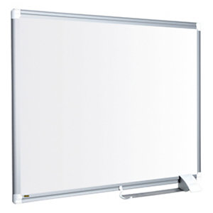 Bi-Office Tableau blanc Maya New Generation, magnétique, surface en acier laqué, cadre en aluminium gris, 1 800 x 1 200 mm