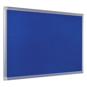 Bi-Office Tableau en feutrine Maya New Generation, cadre en aluminium, bleu, 900 x 600 mm