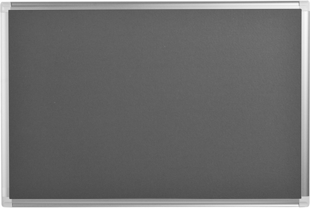 Bi-Office Tableau en feutrine Maya New Generation, cadre en aluminium, gris, 900 x 600 mm