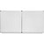 Bi-Office Tableau MAYA triptyque blanc Émaillé NF, cadre alu,  90 cm x 120 cm (fermé) - 1