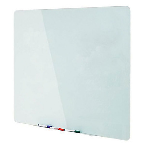 Bi-Office Tableau mural en verre magnétique et effaçable à sec - Surface en verre trempé blanc 4 mm - 1 500 x 1 200 mm