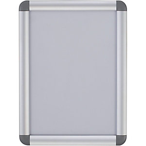 Bi-Office Vitrine Curled Snap, transparente, cadre en aluminium, format A3