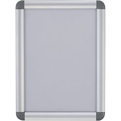 Bi-Office Vitrine Curled Snap, transparente, cadre en aluminium, format A3 - 1