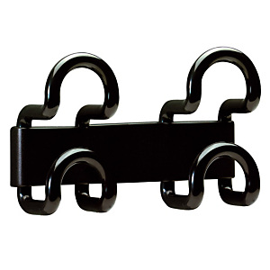 Bi-patère double noire Bi-patère double noire