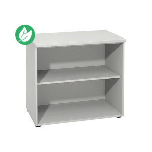 Bibliothèque basse sans porte L.80 x P.48 x H.72 cm - Gris Bibliothèque basse sans porte L.80 x P.48 x H.72 cm - Gris