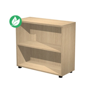 Bibliothèque basse Pronto - L.80 x H.72 cm - Sans porte - Chêne Bibliothèque basse Pronto - L.80 x H.72 cm - Sans porte - Chêne