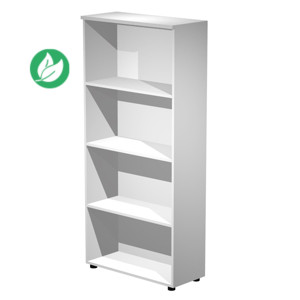 Bibliothèque haute Pronto - L.80 x H.180 cm - Sans porte - Blanc Bibliothèque haute Pronto - L.80 x H.180 cm - Sans porte - Blanc