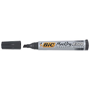 BIC 2 Marqueurs permanents Marking 2300, Pointe biseautée 5.3 mm, Noir