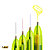 BIC® 4 Colours™ Fluo Bolígrafo 4 colores retráctil con punta de bola, punta media de 1 mm, cuerpo blanco y verde, colores de tinta variados: Azul, amarillo, rojo y negro - 3