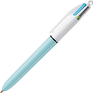 BIC® 4 Colours Fun Bolígrafo 4 colores retráctil de punta de bola, punta mediana, cuerpo verde, colores de tinta variados: azul, verde, rosa, morado BIC® 4 Colours Fun Bolígrafo 4 colores retráctil de punta de bola, punta mediana, cuerpo verde, colores de tinta variados: azul, verde, rosa, morado