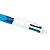 BIC® 4 Colours Grip Bolígrafo 4 colores retráctil de punta de bola, punta mediana, cuerpo azul con grip de goma, colores de tinta variados: Negro, azul, verde, rojo - 3