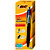 BIC® 4 Colours Grip Pro Bolígrafo 4 colores retráctil de punta de bola, punta mediana, cuerpo gris, colores de tinta variados: Negro, azul, verde, rojo - 4