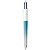 BIC® 4 couleurs Bicolore Stylo bille rétractable pointe moyenne 1 mm - Corps turquoise dégradé - 1