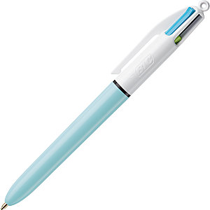 BIC® 4 couleurs Fun Stylo bille rétractable pointe moyenne 1 mm - Corps Turquoise
