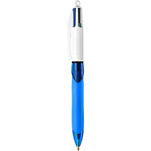 BIC® 4 couleurs Grip Stylo bille rétractable pointe moyenne 1 mm corps Bleu
