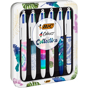BIC 4 Couleurs Stylo bille rétractable pointe moyenne 1 mm - 4 Colours collection - Boîte de 6 BIC 4 Couleurs Stylo bille rétractable pointe moyenne 1 mm - 4 Colours collection - Boîte de 6