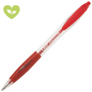 BIC® Atlantis Penna a sfera a scatto, Punta media da 1 mm, Fusto traslucido con grip, Inchiostro rosso (confezione 12 pezzi) BIC® Atlantis Penna a sfera a scatto, Punta media da 1 mm, Fusto traslucido con grip, Inchiostro rosso (confezione 12 pezzi)