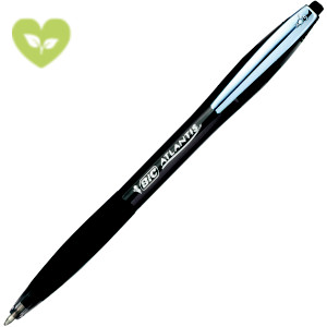 BIC® ATLANTIS Soft Penna a sfera a scatto, Punta media da 1 mm, Fusto gommato nero con grip, Inchiostro nero BIC® ATLANTIS Soft Penna a sfera a scatto, Punta media da 1 mm, Fusto gommato nero con grip, Inchiostro nero