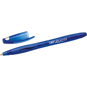 BIC® Atlantis Stic Bolígrafo de punta de bola, punta mediana de 1,2 mm, cuerpo transparente con grip, tinta azul BIC® Atlantis Stic Bolígrafo de punta de bola, punta mediana de 1,2 mm, cuerpo transparente con grip, tinta azul