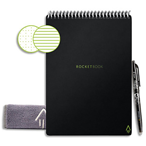 BIC Bloc-notes Rocketbook Flip à spirale 36p lignées/dot A5.Connecté/réutilisable à l'infini.Coloris Noir BIC Bloc-notes Rocketbook Flip à spirale 36p lignées/dot A5.Connecté/réutilisable à l'infini.Coloris Noir