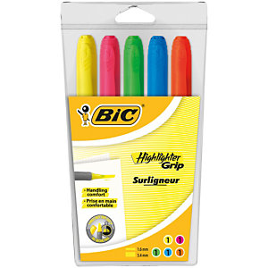BIC® brite liner Grip - surligneur highlighter grip assortis