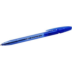 BIC® Cristal Clic Bolígrafo retráctil de punta de bola, punta mediana, cuerpo de plástico azul, tinta azul BIC® Cristal Clic Bolígrafo retráctil de punta de bola, punta mediana, cuerpo de plástico azul, tinta azul