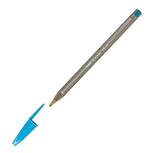 BIC® Cristal Fun Bolígrafo de punta de bola, punta ancha de 1,6 mm, cuerpo de plástico translúcido, tinta azul turquesa BIC® Cristal Fun Bolígrafo de punta de bola, punta ancha de 1,6 mm, cuerpo de plástico translúcido, tinta azul turquesa