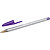 BIC® Cristal Fun Bolígrafo de punta de bola, punta ancha de 1,6 mm, cuerpo de plástico translúcido, tinta lila - 1