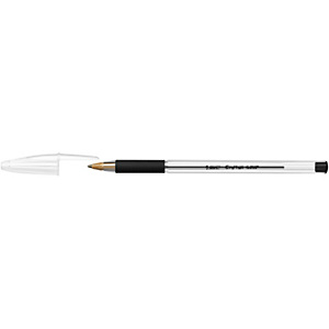 BIC® Cristal Grip, Penna a sfera stick, Punta media 1 mm, Fusto in plastica traslucido con grip, Inchiostro nero (confezione 20 pezzi) BIC® Cristal Grip, Penna a sfera stick, Punta media 1 mm, Fusto in plastica traslucido con grip, Inchiostro nero (confezione 20 pezzi)