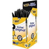 BIC® Cristal Original Bolígrafo de punta de bola, punta mediana de 1 mm, cuerpo de plástico translúcido, tinta negra BIC® Cristal Original Bolígrafo de punta de bola, punta mediana de 1 mm, cuerpo de plástico translúcido, tinta negra